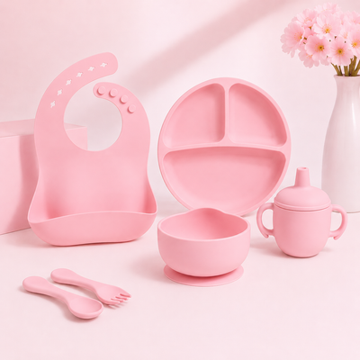 6 Pcs Baby Feeding Silicon Set