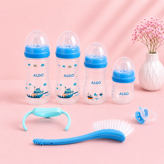 ALGO Newborn Gift Set – 6 Piece Baby Feeding Bottle Set