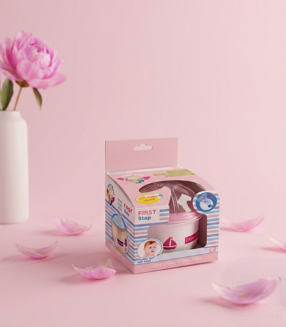Baby Powder Puff Container with Soft Applicator & Hygienic Lid