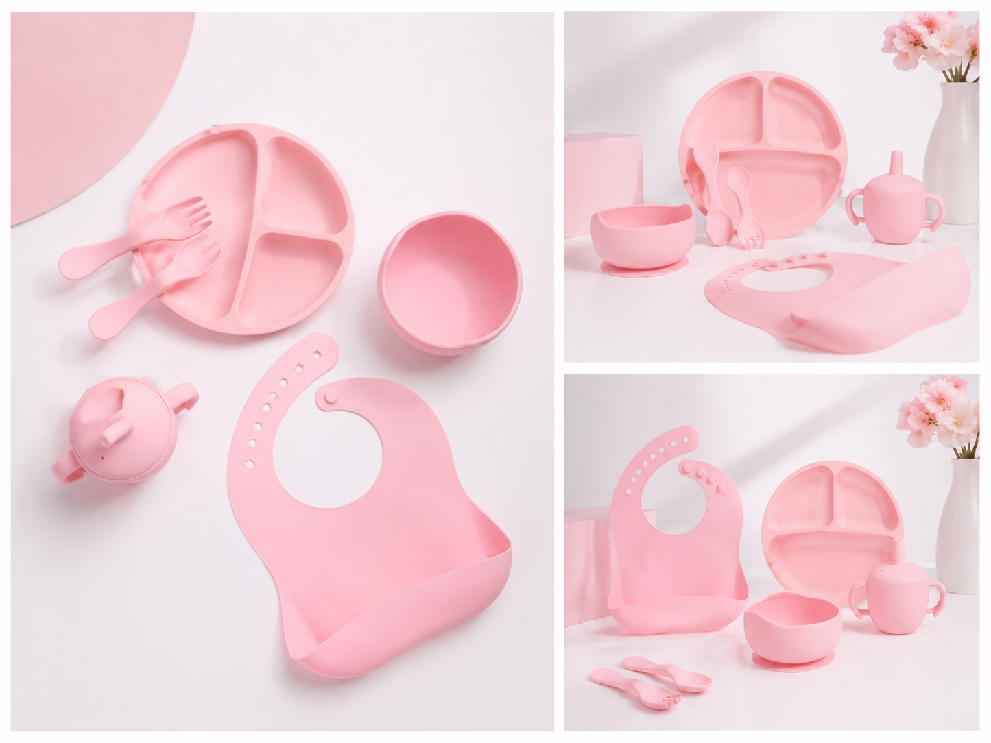 6 Pcs Baby Feeding Silicon Set