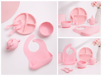 6 Pcs Baby Feeding Silicon Set