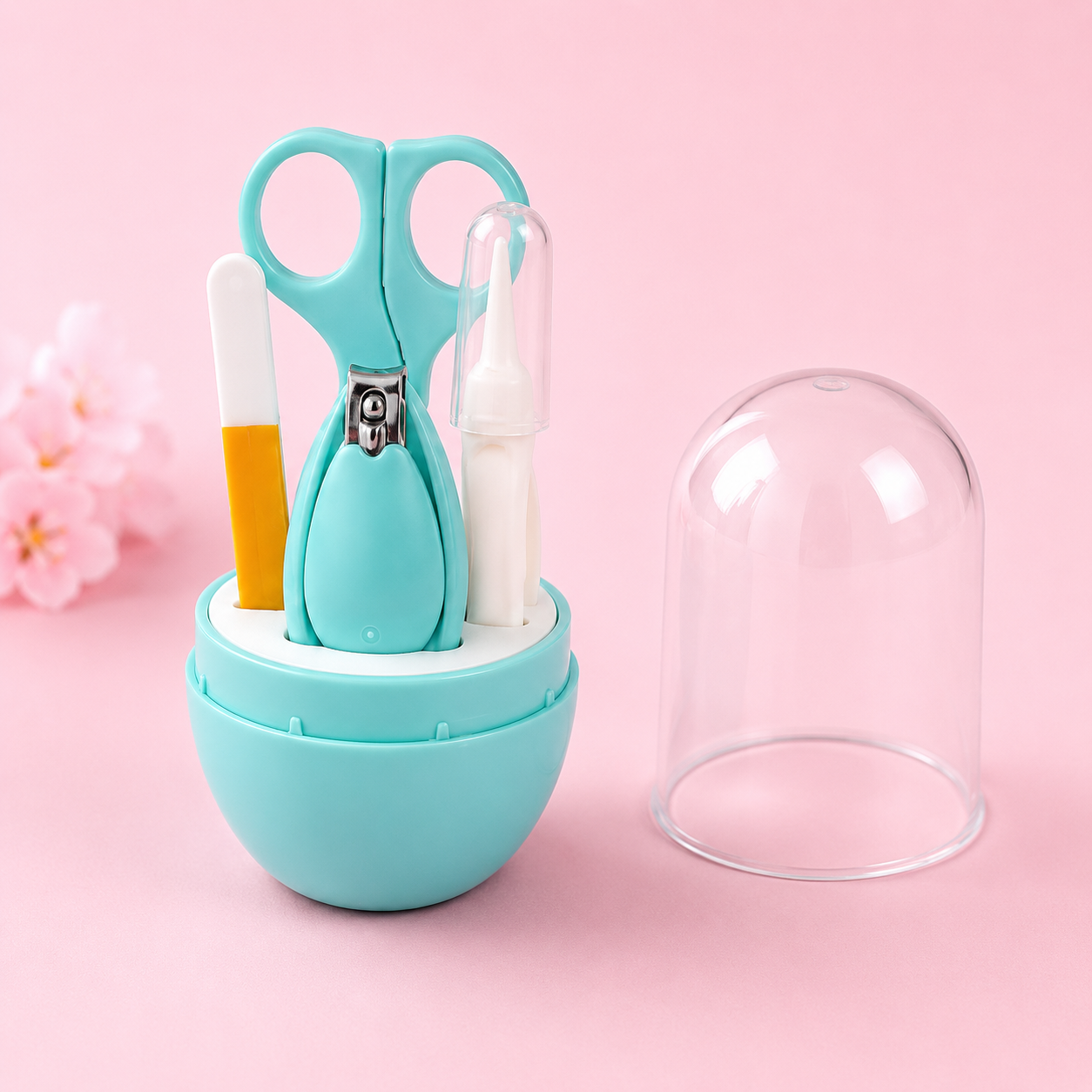 4 Pcs Baby Care Kit (Nail Cutter, Nail Filler, Scissors, Tweezers)