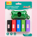 Disposable Diaper Bags + Dispenser (90 bags 21×31 cm)