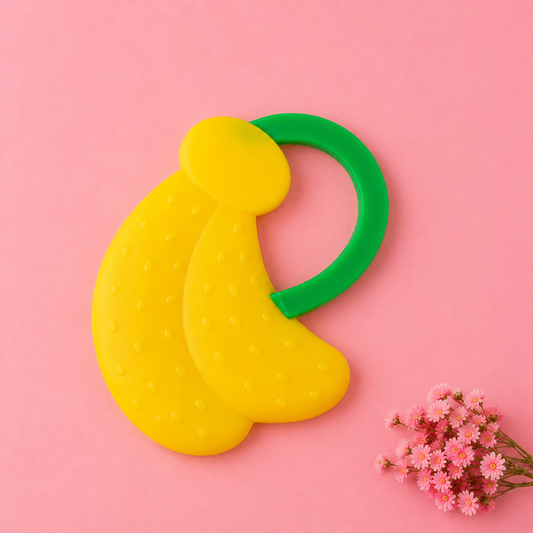 Dr. Gym Banana-Shaped Silicone Baby Teething Toy – BPA-Free Infant Teether