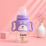 Kidsdog Cute Dog Silicone Sleeve Glass Baby Bottle (240mL)