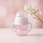 AVEAT Natural Trainer Baby Feeding Bottle (120mL / 4oz) with Easy-Grip Handles