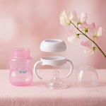 AVEAT Natural Trainer Baby Feeding Bottle (120mL / 4oz) with Easy-Grip Handles