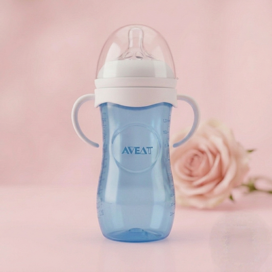 AVEAT Natural Trainer Baby Feeding Bottle (330mL / 11oz) with Easy-Grip Handles
