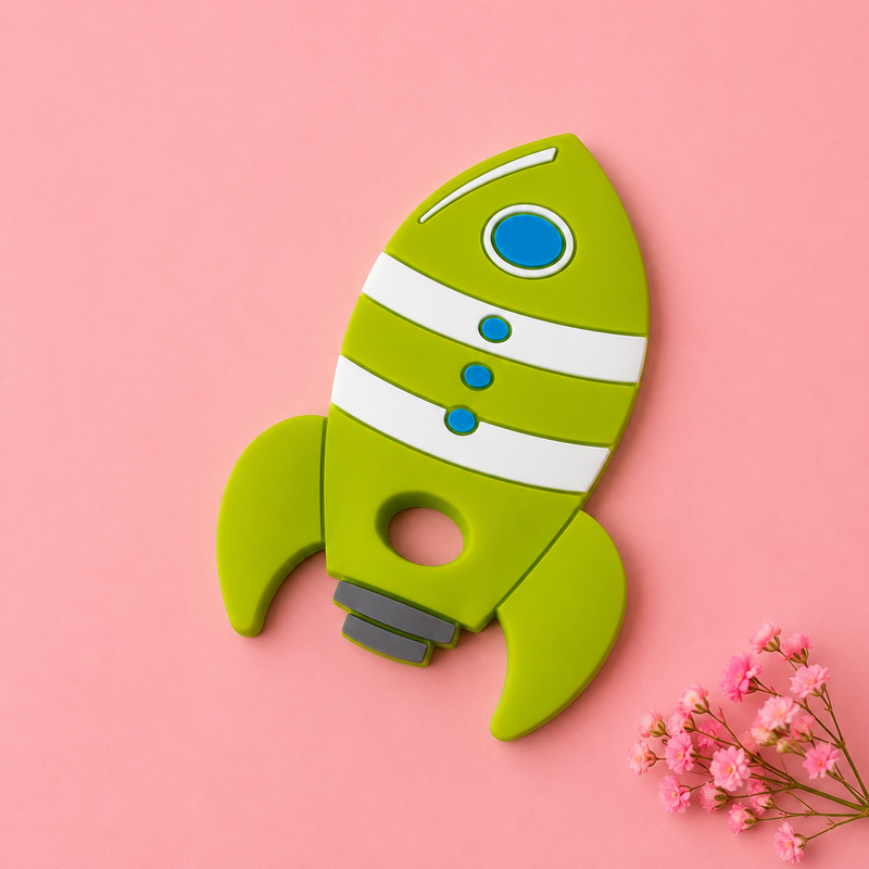 Baby Rocket Teether – BPA-Free Easy-Grip Teething Accessory for Babies