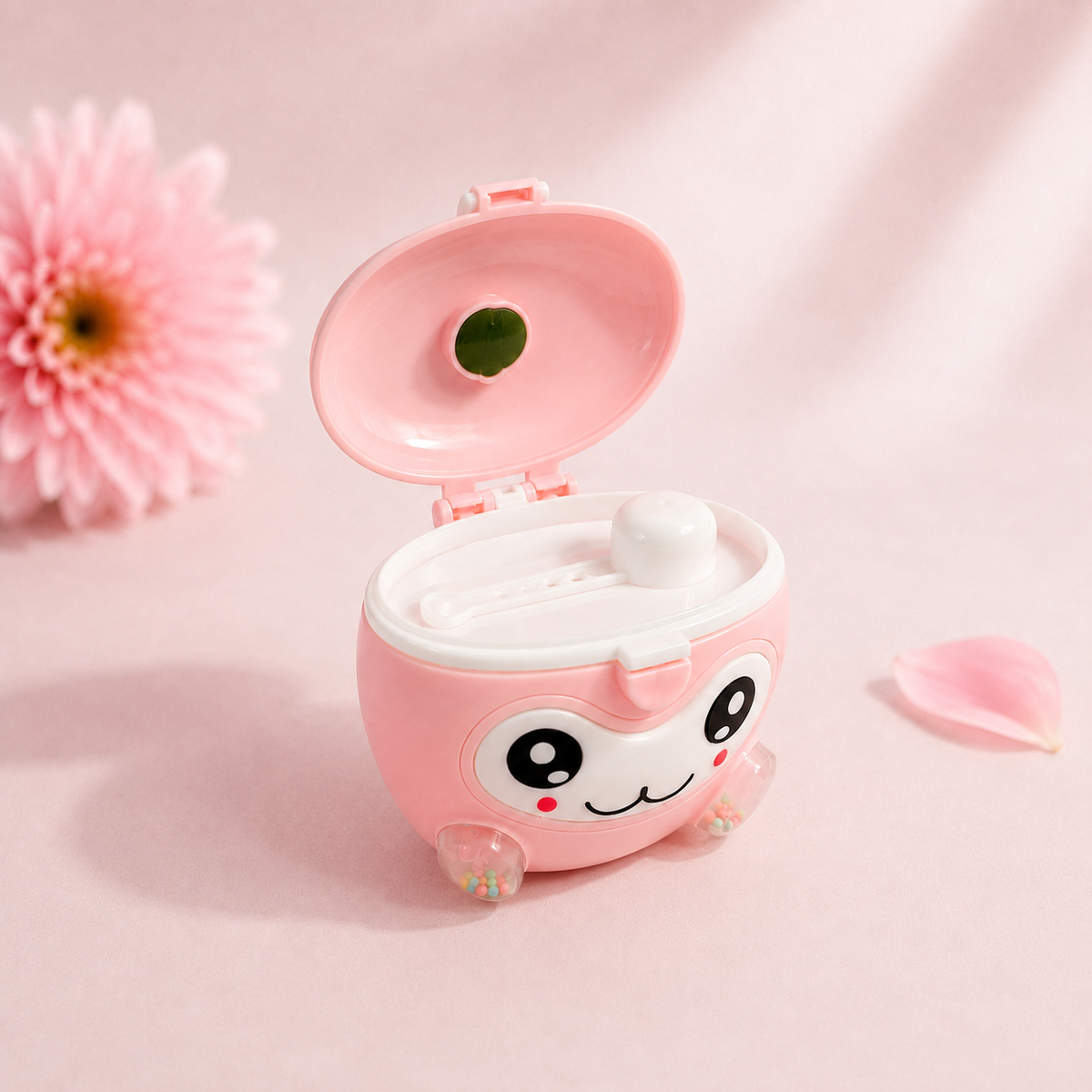 Cute Face Baby Milk Powder & Formula Dispenser Container with Scoop