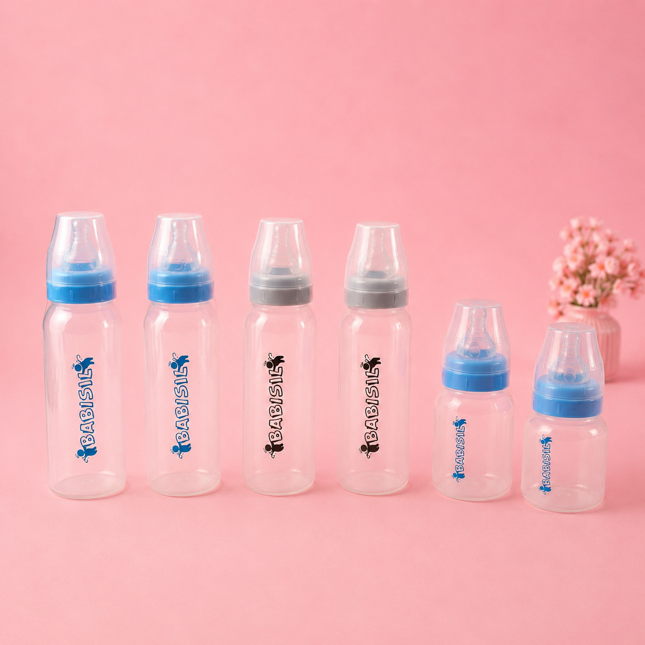 Babisil Elegant Starter Kit – 6 Baby Feeding Bottles | BPA-Free PP Bottles with Breast-Like Silicone Teats