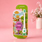 CHOFN Children's Soft Silicone Toothbrush with Mini Robot Character Toy