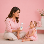 3-in-1 Hands-Free Baby Feeding Bottle 300ml | BPA-Free Wide Neck Feeding Bottle