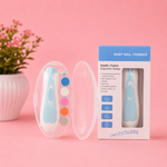 Safe Electric Baby Nail Trimmer Kit | Quiet File with LED Light & 6 Grinding Heads