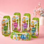 CHOFN Children's Soft Silicone Toothbrush with Mini Robot Character Toy