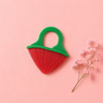 Dr. Gym Strawberry Silicone Baby Teething Toy – BPA-Free Infant Teether