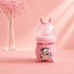 RIO Wide Caliber Glass Baby Bottle (120mL) | Cute Cow Sleeve & Anti-Colic Nipple