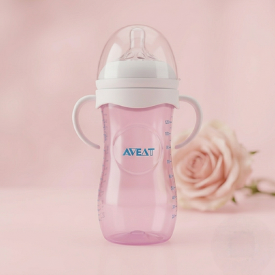 AVEAT Natural Trainer Baby Feeding Bottle (330mL / 11oz) with Easy-Grip Handles